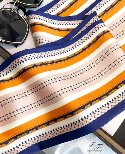 Head Scarf Hair Neck Scarves For Women Purse Bag Scarfs For Handbags Silky Long Thin Satin Headscarf Fashion