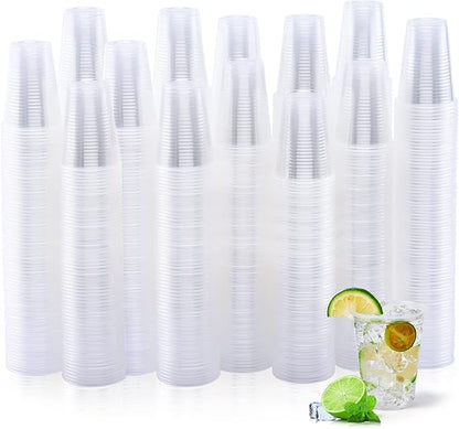 Turbo Bee 1000Pack 9 oz Clear Plastic Cups,Cold Party Drinking Plastic Cups Bulk for Birthday Parties, Picnics, Ceremonies, and Weddings