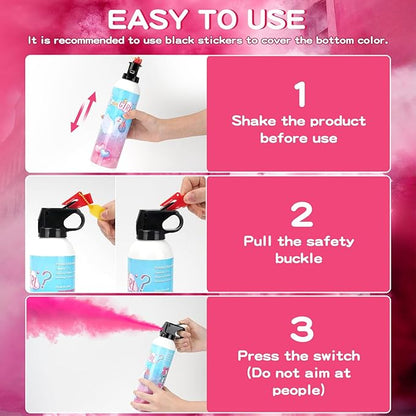Gender Reveal Fire Extinguisher, 2 Pack Girl Gender Reveal Ideas Party Decor, Biodegragable Gender Reveal Party Supllies (Large)