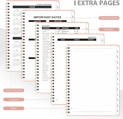 2026 Planner, Weekly and Monthly Calendar Academic Planner, Jan 2026 - Dec 2026, Planning Agenda Book for Desk Accessories and School Supplies - A5 (6.3'' x 8.5'')