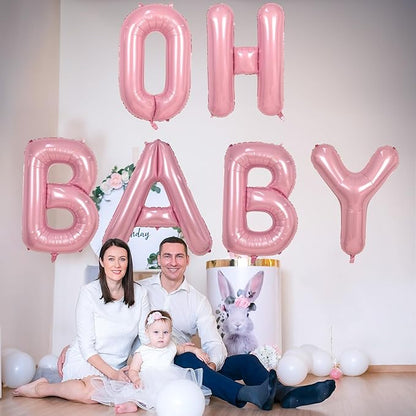 Self Inflating Pastel Pink S Letter Balloon, 40 Inch Large Alphabet Foil Custom Letter Balloon for Girls Birthday Party & Baby Shower Decoration