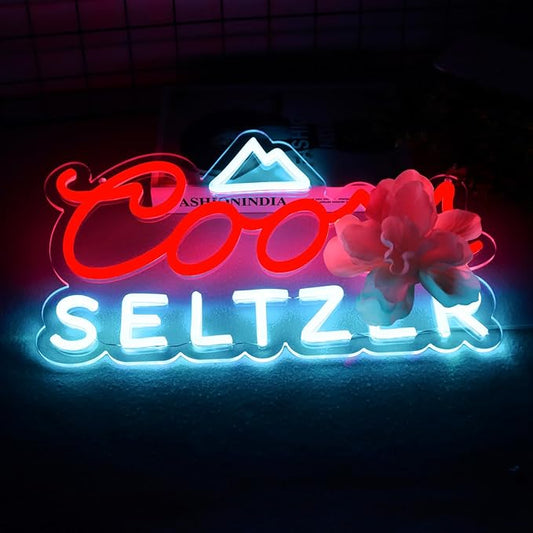 JFLLamp Beer Neon Signs for Wall Decor Crs Seltzer Neon Lights for Bedroom Led Signs Suitable for Dormitory Man Cave Christmas Gift