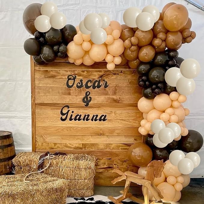 Brown Balloons Set 12 Inch Retro Brown Khaki Cream Balloons Mocha Cocoa Coffee Tan Sand White Apricot Beige Nude Balloon for Neutral Bear Bridal Baby Shower Birthday Fall Autumn Party Decorations