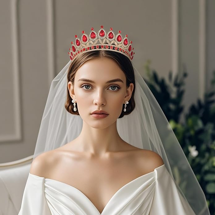 Kamirola Tiaras Princess Crown for Women and Girls Crystal Headbands for Bridal, Princess for Wedding and Party(TR21)