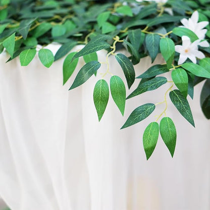 56pcs Italian Ruscus Greenery 68cm Artificial Greenery Stems Leaf Greenery Garland for Wedding Arch Flowers Centerpieces Balloon Arch Home Decor
