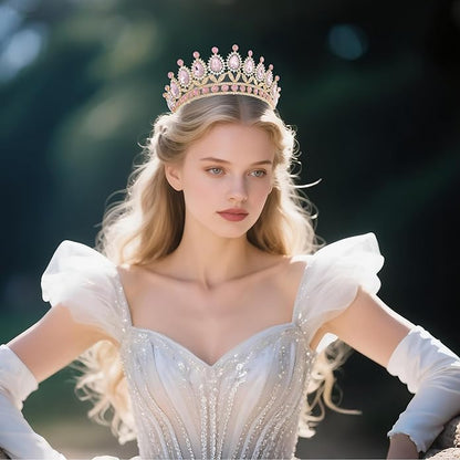 Kamirola Tiaras Princess Crown for Women and Girls Crystal Headbands for Bridal, Princess for Wedding and Party(TR21)