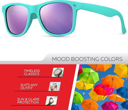 Retro Rewind Polarized Sunglasses for Men and Women - UV Protection Classic Sun Glasses