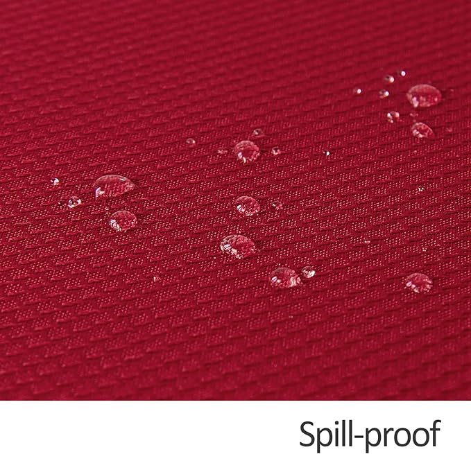 maxmill 2 Pack Rectangle 52 x 70 Inch Red Textured Christmas Tablecloth Spillproof Wrinkle Free Table Cloth for Kitchen Dining Decoration, Fabric Table Cover for Parties Outdoor and Indoor Use