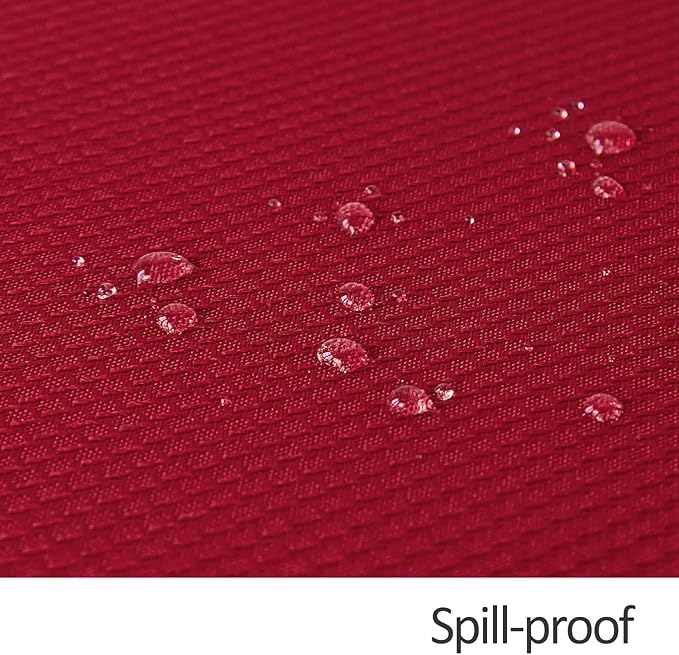 maxmill Textured Rectangular Tablecloth Water Resistance Antiwrinkle Spillproof Soft Jacquard Table Cloth for Dining Room, Buffet Banquet Parties and Holiday Dinners, 60 x 104 Inch, Red