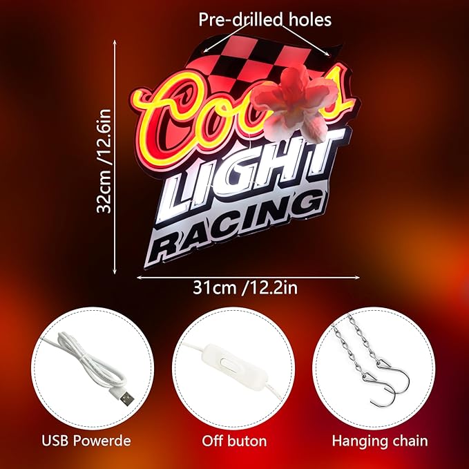 Neon Signs for Wall Decor Neon Lights (Crs Racing)