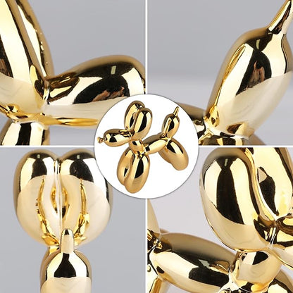 Gold Balloon Dog Decor,Gold Room Decors,Balloon Animal Preppy Room Shelf Decor,Cute Statue Home Decors,Bedroom Modern Sculpture Desk Decoration,Golden Decorations Gifts