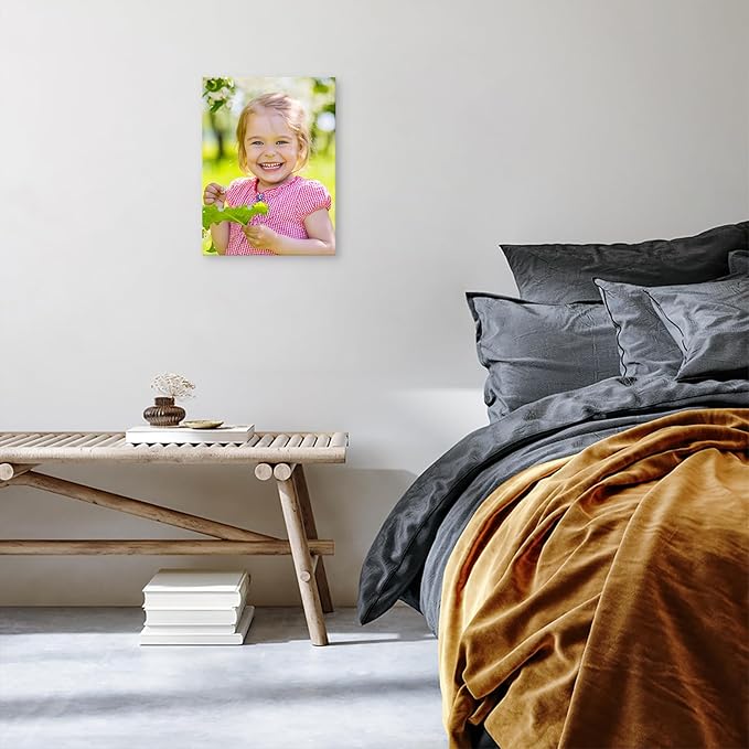 DBLAKI Personalized Custom Canvas Prints - Custom Framed Canvas Prints With Your Photos,Printed Photo To Canvas Wall Art Ideal for Home Decor Gifts Keepsakes 12" x16"