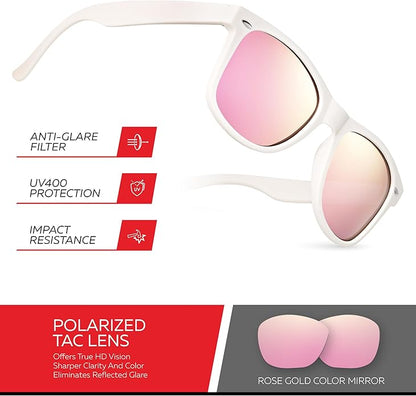 Retro Rewind Polarized Sunglasses for Men and Women - UV Protection Classic Sun Glasses