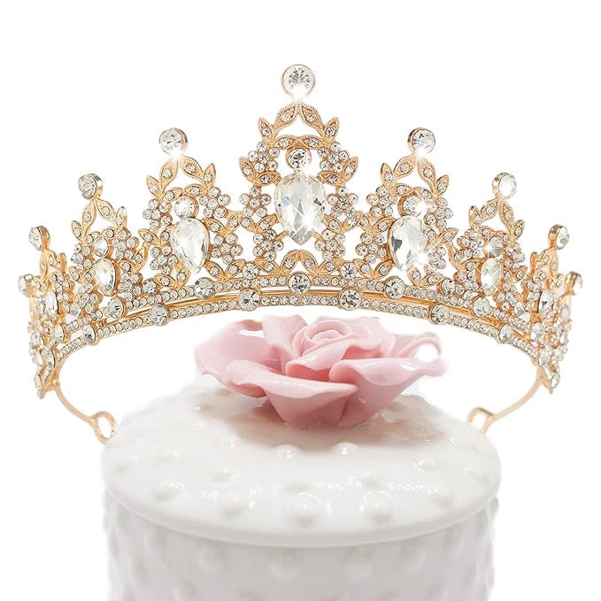 Crown, Wedding Tiara, White Crystal Crown, Wedding Tiara for Women, Rhinestone Headband, Women Girls Crowns Tiaras for Bridal Wedding Prom, Rhinestone Princess Tiaras for Bridal Headband Birthday Party Prom Cos-play Costume Christmas