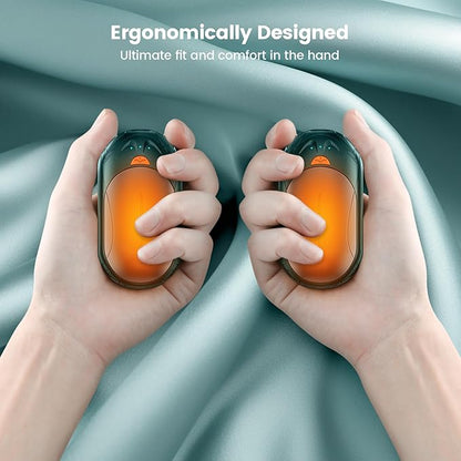AI Hand Warmers Rechargeable 2 Pack,6000mAh Rechargeable Hand Warmer,20Hrs Long Heating Electric Hand Warmer,Portable Pocket Heater,Pocket Size Hand Warmer, Gifts for Christmas