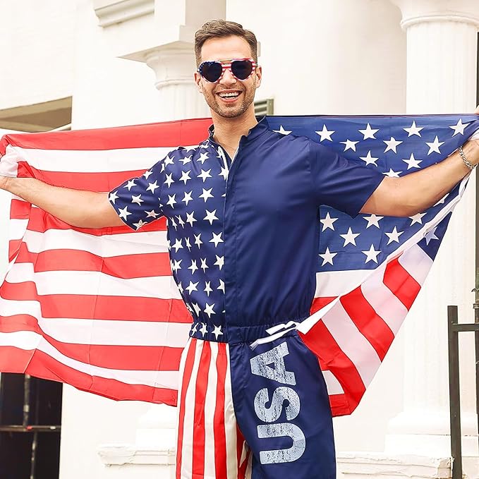 Eyegla Bulk American Sunglasses USA Flag Sunglasses Patriotic Glasses 4th of July Party Supplies-10/20Pack