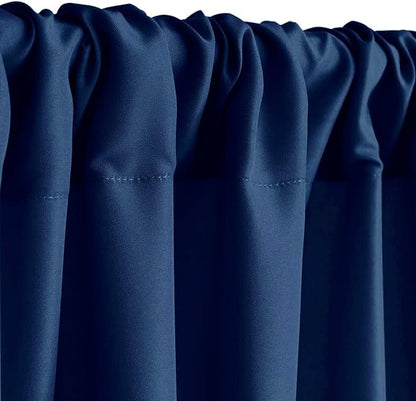 Hiasan Navy Blue Backdrop Curtains for Parties, Polyester Photography Backdrop Drapes for Family Gatherings, Wedding Decorations, 5ftx8ft, Set of 2 Panels