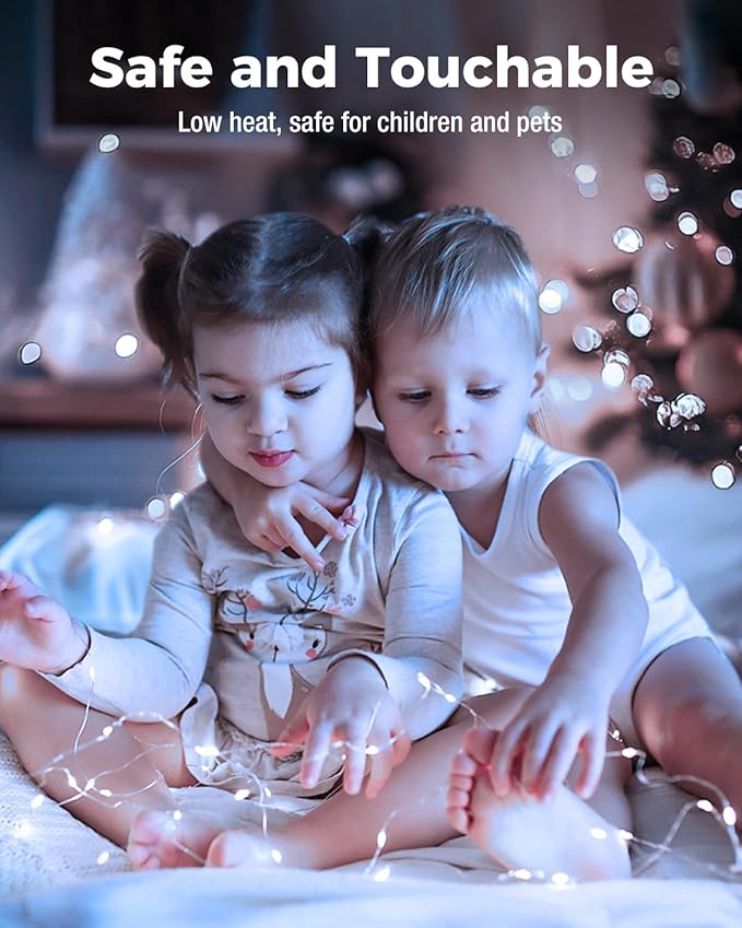 btfarm 12 Pack Fairy Lights Battery Operated, 7FT 20 LED Mini String Lights Waterproof Silver Wire for Mason Jars Centerpiece Table Crafts Bedroom Christmas Decoration, Cool-Warm White