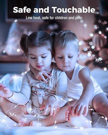btfarm 12 Pack Fairy Lights Battery Operated, 7FT 20 LED Mini String Lights Waterproof Silver Wire for Mason Jars Centerpiece Table Crafts Bedroom Christmas Decoration, Cool-Warm White