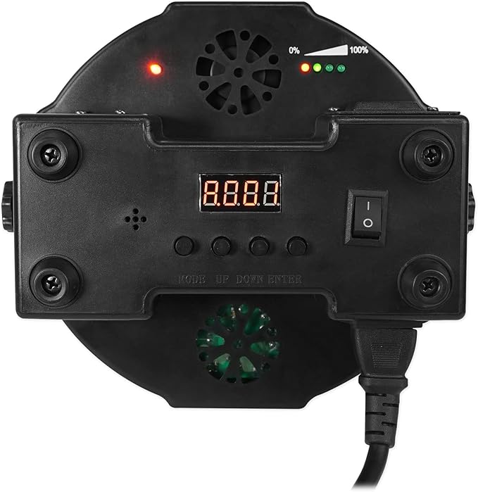 Rockville Battery PAR Pack 50 Black (10) Rechargeable RGB Wash Lights with Charging Case, 18 LEDs, RF Remote, DMX Control, 10-Hour Battery, for DJs and Event Lighting