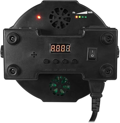 Rockville Battery PAR Pack 50 Black (10) Rechargeable RGB Wash Lights with Charging Case, 18 LEDs, RF Remote, DMX Control, 10-Hour Battery, for DJs and Event Lighting