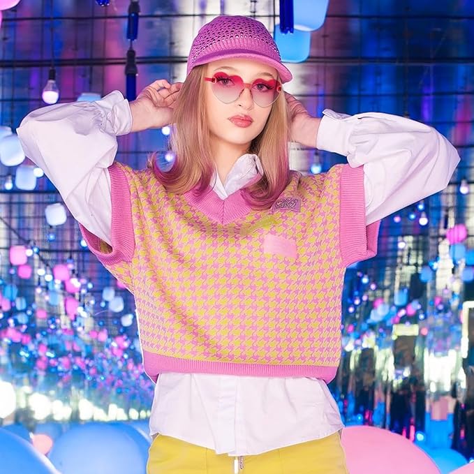 SUNOVELTIES 18 Heart Shape Rimless Sunglasses Transparent Candy Color Party Glasses Colored Eyewear for Women