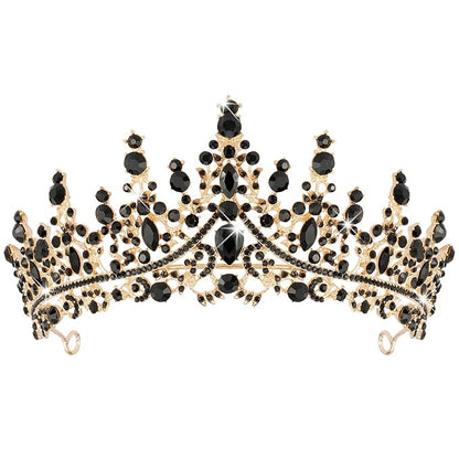 COCIDE Bronze Tiara and Crown for Women Baroque Crystal Queen Crown Vintage Rhinestone Tiara for Girl Bride Wedding Hair Accessories for Bridal Birthday Party Prom