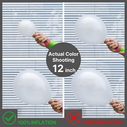 PartyWoo Pearl White Balloons 101pcs 12 Inch Metallic White Latex Balloon for Anniversary Retirement Wedding Graduation Baby Shower Birthday Gender Reveal Engagement Tea Party Decorations White-Z30