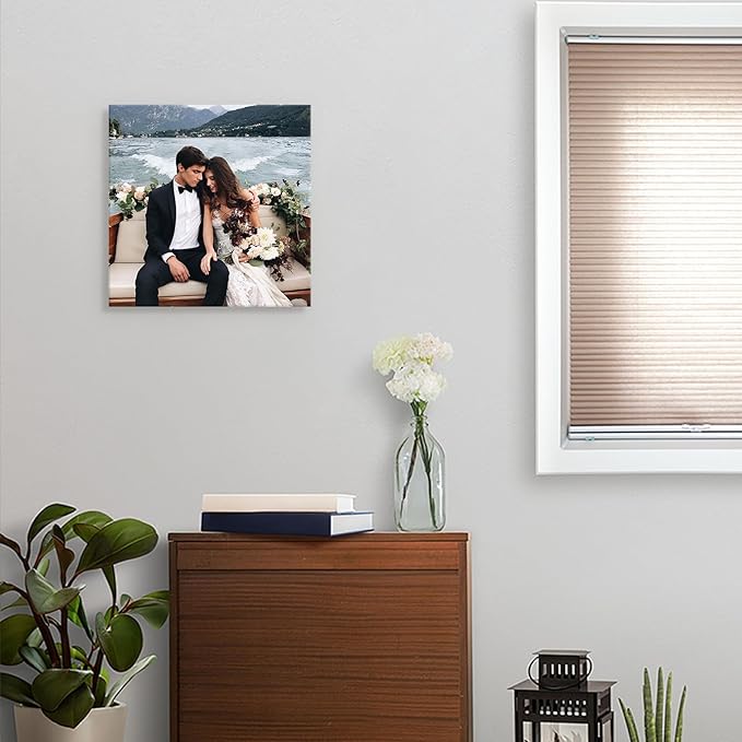 DBLAKI Personalized Custom Canvas Prints - Custom Framed Canvas Prints With Your Photos,Printed Photo To Canvas Wall Art Ideal for Home Decor Gifts Keepsakes 24" x24"