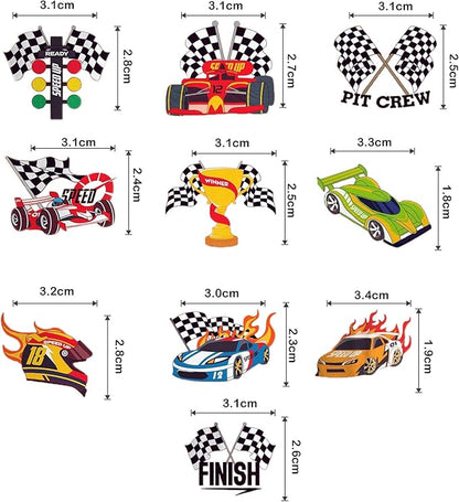 Race Car Confetti,100pcs Race Car Birthday Party Table Dscorations Racecar Birthday Party Decorations Transportation Light Finish Speed Baby Shower Birthday Suplies