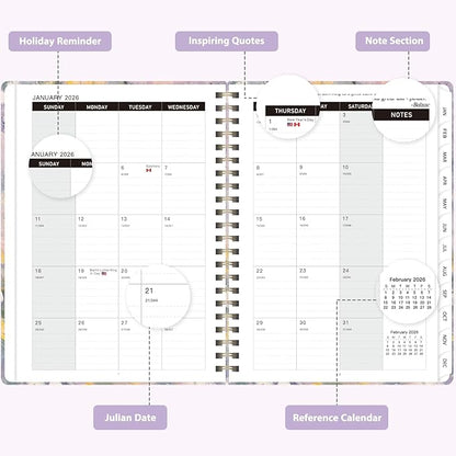 2026 Planner, Weekly and Monthly Calendar Academic Planner, Jan 2026 - Dec 2026, Planning Agenda Book for Desk Accessories and School Supplies - A5 (6.3'' x 8.5'')