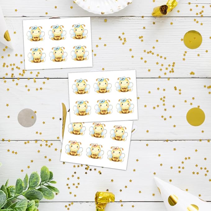 Gender Reveal Party Games, Bee Theme Baby Gender Reveal Voting Board Sign, 48 Boy Girl Voting Stickers, He or She, Baby Gender Reveal Party Decorations Games for Boy or Girl Shower