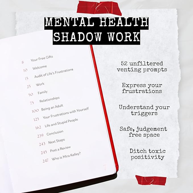 Mental Health & Shadow Work Journal: Vent - Guided Prompts for Healing Grievance, Rage, Anger, Anxiety, Depression, Therapy, Mindfulness, Self-Care, Stress Relief Gifts and Nervous System Regulation