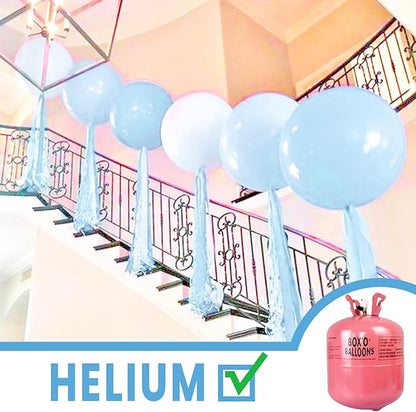 PartyWoo Baby Blue Balloons 4pcs 36 Inch Light Pastel Sky Aqua Blue Balloons for Graduation Baby Shower Gender Reveal Weddings Easter Birthday Bachelorette Anniversary Party Decorations Blue-Q13