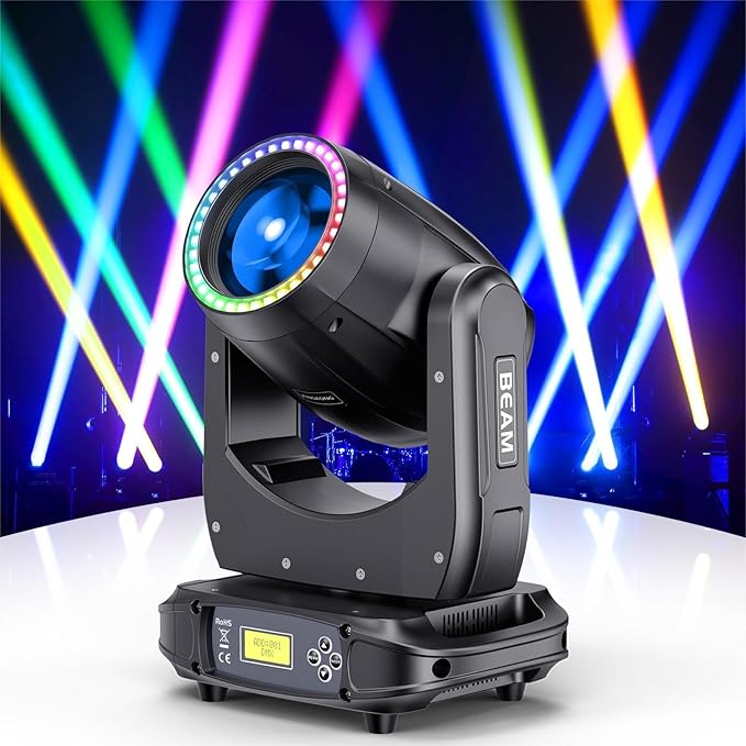 2Pcs 150W Moving Head Lights DJ Lights Spotlights 15 Gobos 13 Colors 16 Channels DMX 512 with Sound Activated for Stage Lighting Wedding Party