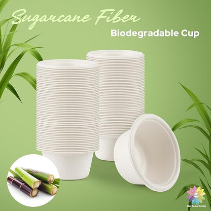 Mat Board Center, 2 oz Bagasse Compostable Cups,Sugarcane Fiber Material, White, 2000-Pack