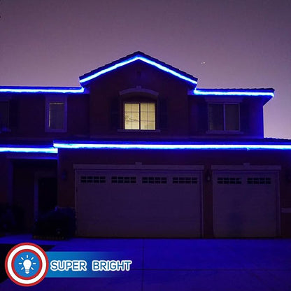 Russell Decor LED Rope Lights Festival Holiday Party Seasonal Christmas Decoration 30ft - 200ft Customized Available (Blue, 30)