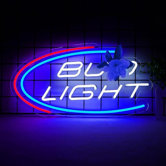 JFLLamp Bikini Crs LIGHT Neon Signs for Wall Decor Neon Lights for Business Led Signs Suitable for Man Cave Restaurant Office Bar Pub Led Art 5V Power Adapter 16.1 * 9.8 Inch(Azure+Red+White) (B.ud Light)