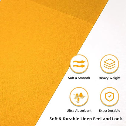 KAMMAK Dinner Napkins Disposable Orange-Yellow Cloth Like Paper Napkins with Pocket 100 Pack Wedding Napkins Reception Guest Hand Towels for Party, Decorative, Bathroom, Restaurant (16.5 x 16.5 inch)
