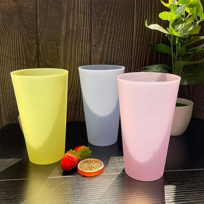 32 oz Large Plastic Cups, Unbreakable Drinking Cups set of 12, BPA Free Dishwasher Safe Big Tumbler sets, Reusable Kids Cup set for Kitchen Outdoor