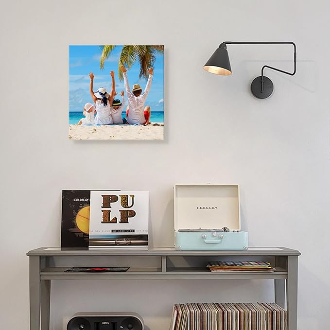 DBLAKI Personalized Custom Canvas Prints - Custom Framed Canvas Prints With Your Photos,Printed Photo To Canvas Wall Art Ideal for Home Decor Gifts Keepsakes 12" x12"
