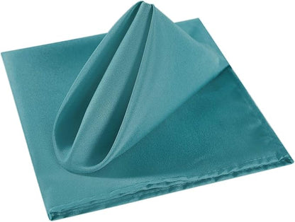Cloth Napkins 17x17 inch Washable Polyester Dinner Napkins Soft Table Napkins for Wedding Party Dining Banquet(Teal,50PCS)