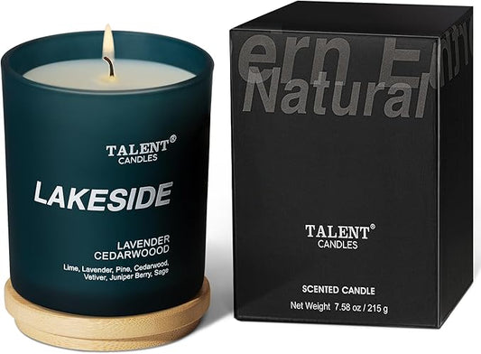 Candles for Home Scented, Natural Soy Wax, Scented Candle Stress Relief and Relaxation, Lavender Cedarwood, Medium Jar, Ideal for Home and Bedroom Decor