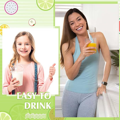 Tessco for you 600 Pcs 9.84 Inch Smoothie Straws Bulk Disposable Bubble Tea Straws Large Plastic Individually Wrapped for Tall Homemade Milkshakes (Clear)
