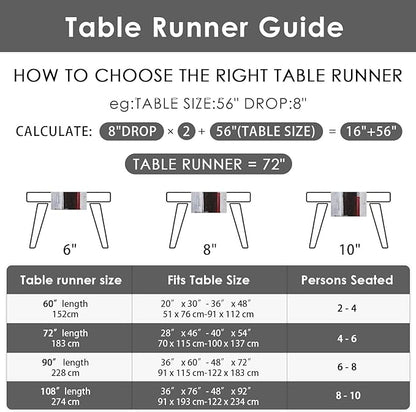 Emvency Black and White Table Runner, Modern Grey Red Art Painting for Kitchen Coffee Table Family Dinners Holiday Parties Wedding Events Decor(13x60 inch)