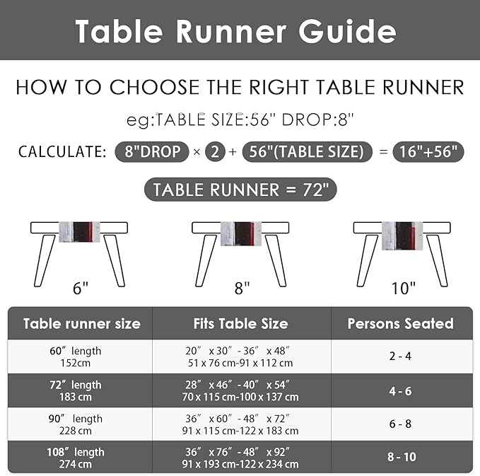 Emvency Black and White Table Runner, Modern Grey Red Art Painting for Kitchen Coffee Table Family Dinners Holiday Parties Wedding Events Decor(13x108 inch)