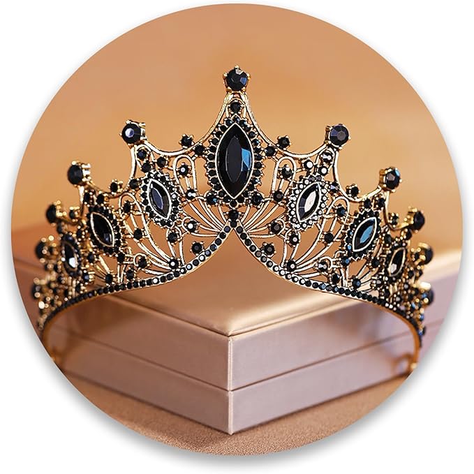 TAROSE Silver Tiaras for Women and Girls, Crystal Gold Crowns for Women, Hair Accessories for Bride/Halloween/Prom/Birthday
