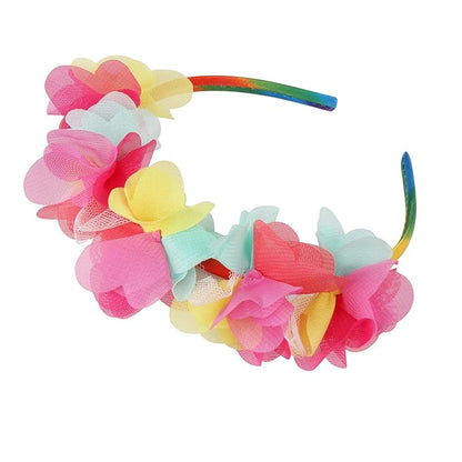 Candygirl Flower Crown Headbands for Women Girls Floral Hairband Wedding Festival Parties Hair Accessories Pack of 9 (bright colors)