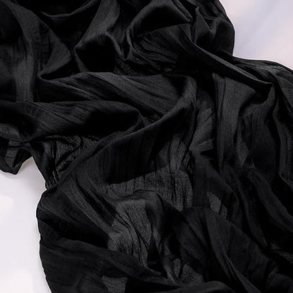 MLMC 3 Pack Black Table Runner 10ft Rustic Gauze Cheesecloth Table Runner 35x120 Inches Cheese Cloth Centerpiece for Wedding Party Bridal Shower Anniversary Events Gothic Decor