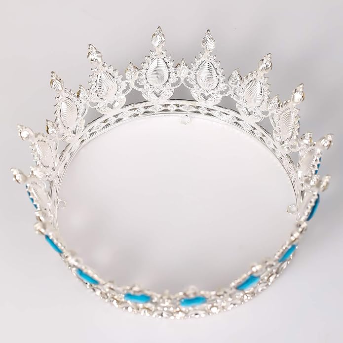 FORSEVEN Queen Crown Rhinestone Wedding Crowns and Tiaras for Women Costume Party Hair Accessories Princess Birthday Crown Crystal Bridal Crown Christmas Decorations Headband